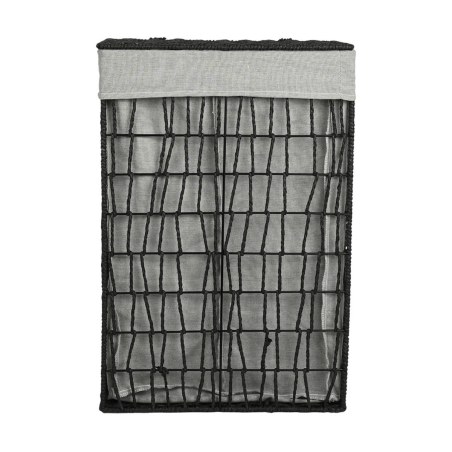 Estia Καλάθι Άπλυτων Nest 37X22X55Cm 2 Θέσεων Μαύρο