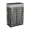 Estia Καλάθι Άπλυτων Nest 37X22X55Cm 2 Θέσεων Μαύρο