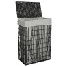 Estia Καλάθι Άπλυτων Nest 37X22X55Cm 2 Θέσεων Μαύρο