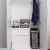 Estia Καλάθι Άπλυτων Nest 37X22X55Cm 2 Θέσεων Μαύρο