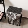 Estia Καλάθι Άπλυτων Nest 37X22X55Cm 2 Θέσεων Μαύρο