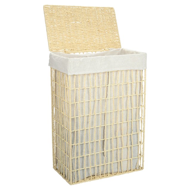 Estia Καλάθι Άπλυτων Nest 37X22X55Cm 2 Θέσεων Μπεζ