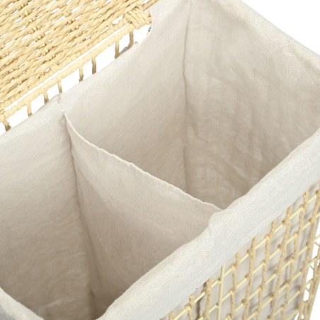 Estia Καλάθι Άπλυτων Nest 37X22X55Cm 2 Θέσεων Μπεζ