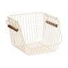 Estia Καλάθι Οργάνωσης Allure Μεταλλικό 26.5X29.5X21.5Cm Στοιβαζόμενο Ivory