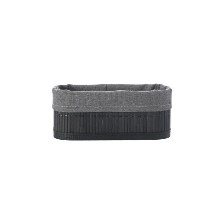 Estia Καλάθι Οργάνωσης Bamboo Essentials 19.5X10Cm Me Επένδυση Μαύρο