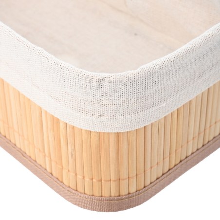 Estia Καλάθι Οργάνωσης Bamboo Essentials 30X20Cm Me Επένδυση