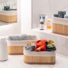 Estia Καλάθι Οργάνωσης Bamboo Essentials 30X20Cm Me Επένδυση