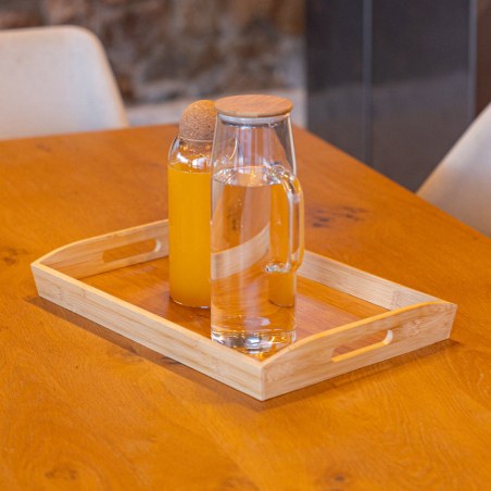 Estia Κανάτα Bamboo Essentials Γυάλινη 1000Ml Με Καπάκι