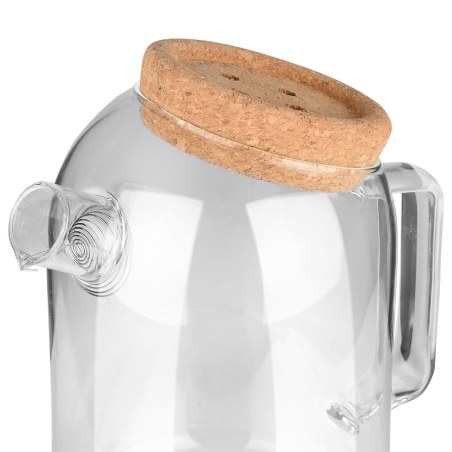 Estia Κανάτα Γυάλινη 1200Ml Με Καπάκι Φελλού