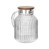 Estia Κανάτα Γυάλινη Allure 1300Ml Με Ξύλινο Καπάκι