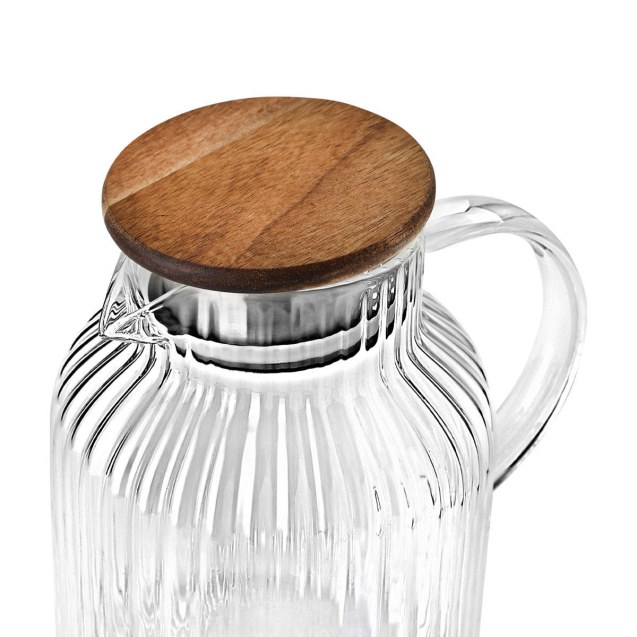 Estia Κανάτα Γυάλινη Allure 1300Ml Με Ξύλινο...
