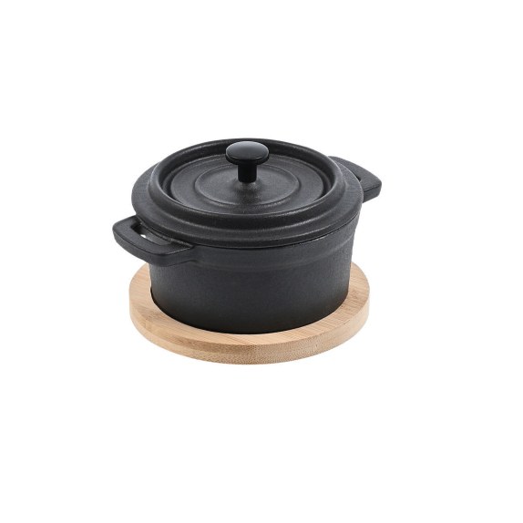 Estia Κατσαρολακι Iron Μαντεμένιο 10Cm Με Βάση Bamboo