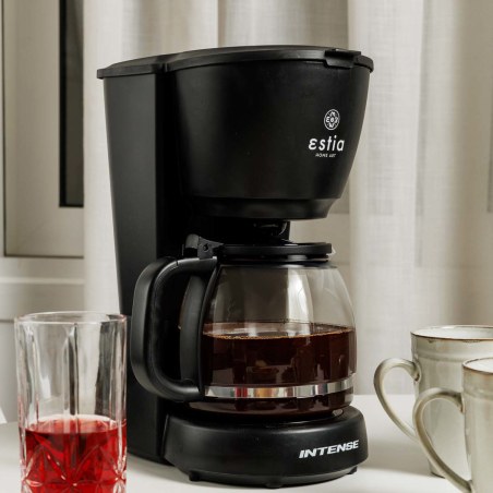 Estia Καφετιέρα Φίλτρου Intense Dark Πλαστική 1000W Με Γυάλινη Κανάτα 1.25Lt Ματ