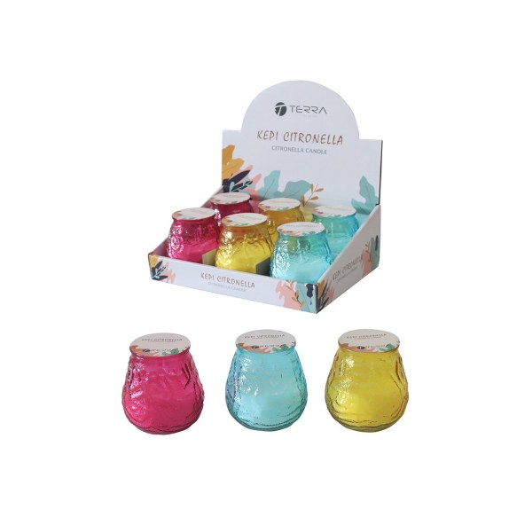 Estia Κερί Citronella Σε Γυάλινο Δοχείο 140Gr Assorted