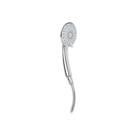 Estia Κεφαλή Ντους Χρωμίου 10.5Cm Με 5 Λειτουργίες Ροής & Σπιράλ Ανοξείδωτο 1.5M