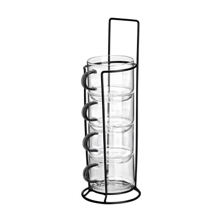 Estia Κούπες Γυάλινες Με Μεταλλική Βάση Σετ 4X210Ml