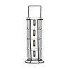 Estia Κούπες Γυάλινες Με Μεταλλική Βάση Σετ 4X210Ml