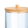 Κουτί Αποθήκευσης & Οργάνωσης Bamboo Για Δίσκους Ντεμακιγιάζ 7X7X12Cm Με Καπάκι