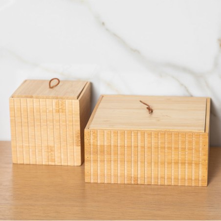 Estia Κουτί Αποθήκευσης Και Οργάνωσης Bamboo Essentials 15X15X7Cm