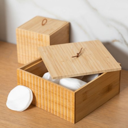 Estia Κουτί Αποθήκευσης Και Οργάνωσης Bamboo Essentials 15X15X7Cm