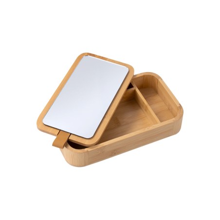 Estia Κουτί Οργάνωσης Και Αποθήκευσης Bamboo Essentials Με Καθρέφτη 23X13,50X4Cm
