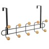 Κρεμάστρα Πόρτας Μεταλλική 52X7.5X23Cm 10 Θέσεων Μαύρη