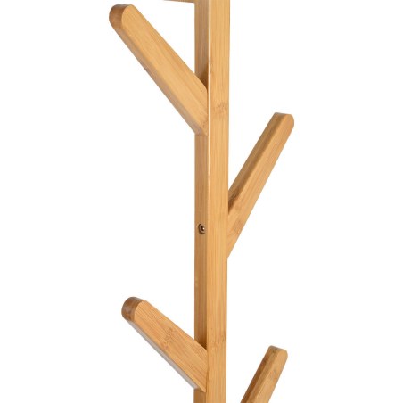 Estia Κρεμάστρα Τοίχου Bamboo Κάθετη 6 Θέσεων Με Πλακέ Γάντζους