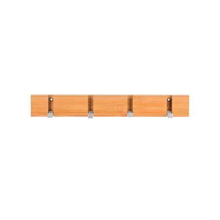 Estia Κρεμάστρα Τοίχου Ξύλινη 40X5.5X1.8Cm 4 Θέσεων Με Αναδιπλούμενους Γάντζους