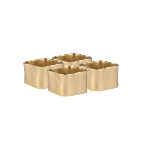 Estia Κρίκοι Πετσέτας Μεταλλικοί Χρυσοί 4,5X3Cm Σετ 4Τεμ.