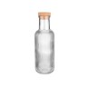 Estia Μπουκάλι Γυάλινο 1000Ml Ανάγλυφο Με Φελλό Γκρι