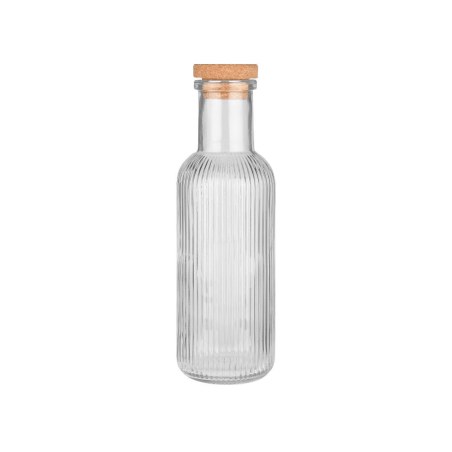 Estia Μπουκάλι Γυάλινο 1000Ml Ανάγλυφο Με Φελλό Διάφανο