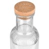 Estia Μπουκάλι Γυάλινο 1000Ml Ανάγλυφο Με Φελλό Διάφανο