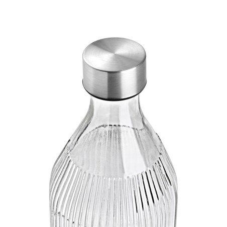 Μπουκάλι Γυάλινο 1000Ml Με Ανοξείδωτο Καπάκι