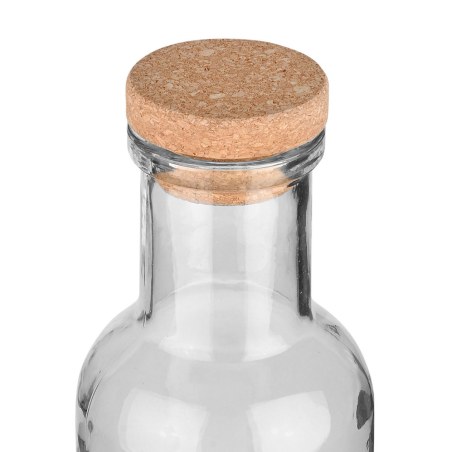 Estia Μπουκάλι Γυάλινο 1000Ml Με Καπάκι Φελλού Γκρι