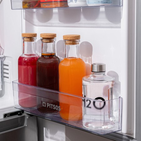 Estia Μπουκάλι Γυάλινο 1000Ml Με Καπάκι Φελλού Γκρι