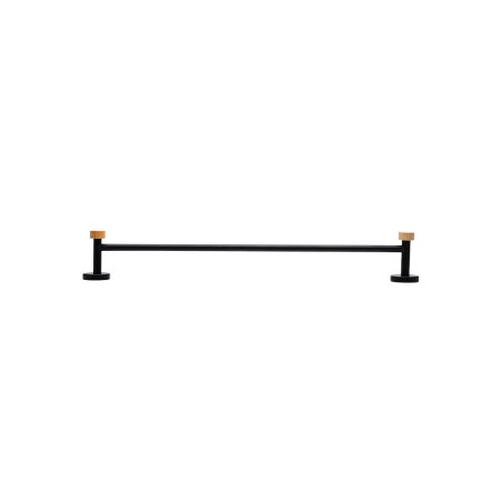 Estia Πετσετοθήκη Επιτοίχια Bamboo Essentials Μονή Μεταλλική 9X65.4X5.2 Μαύρη