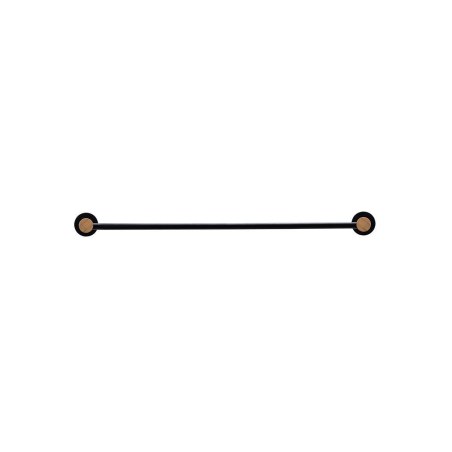 Estia Πετσετοθήκη Επιτοίχια Bamboo Essentials Μονή Μεταλλική 9X65.4X5.2 Μαύρη