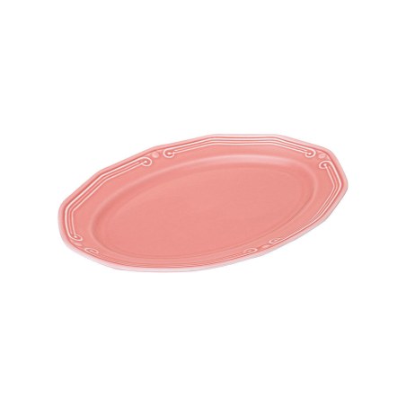 Estia Πιατέλα Οβάλ Athénée Πορσελάνινη Ανάγλυφη 25Cm Rose