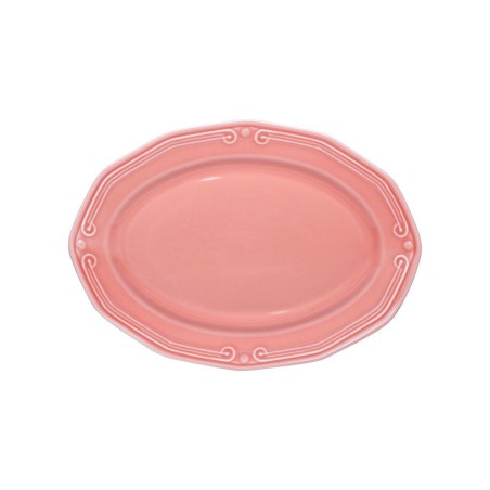Estia Πιατέλα Οβάλ Athénée Πορσελάνινη Ανάγλυφη 25Cm Rose