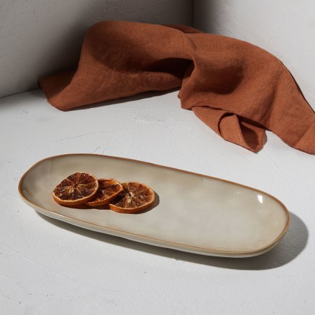 Estia Πιατέλα Οβάλ Vignette Stoneware 31Cm Ivory
