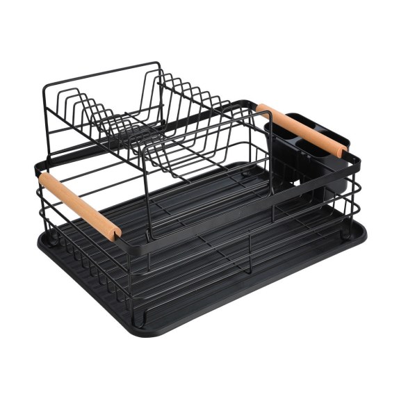 Estia Πιατοθήκη Bamboo Essentials Διώροφη Μεταλλική Μαύρη...