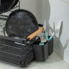 Estia Πιατοθήκη Bamboo Essentials Διώροφη Μεταλλική Μαύρη Με Bamboo Λαβές