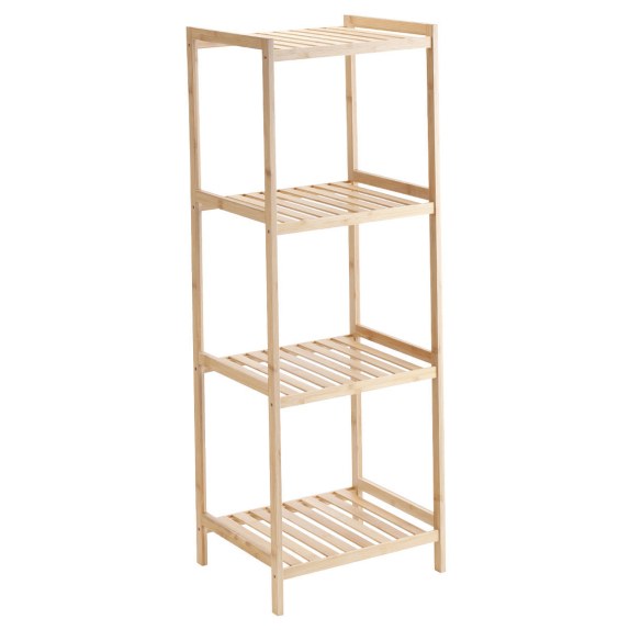 Estia Ραφιέρα Δαπέδου Bamboo Essentials Με 4 Ράφια Μπεζ