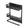 Estia Ραφιέρα Κουζίνας Μεταλλική Διώροφη 30X11X37Cm Με Βάση Για Ρολό Κουζίνας