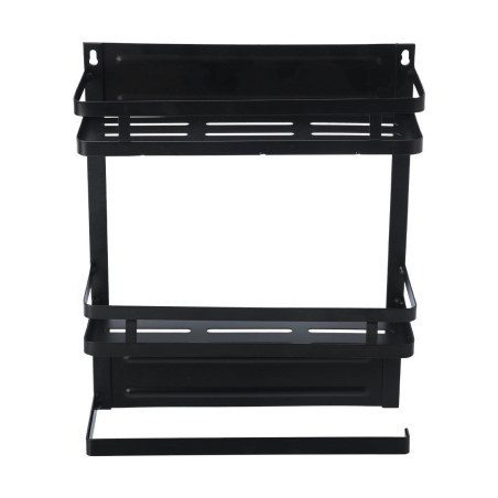 Estia Ραφιέρα Κουζίνας Μεταλλική Διώροφη 30X11X37Cm Με Βάση Για Ρολό Κουζίνας
