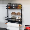 Estia Ραφιέρα Κουζίνας Μεταλλική Διώροφη 30X11X37Cm Με Βάση Για Ρολό Κουζίνας