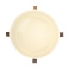Estia Σαλατιέρα Allure 28Cm Με Βάση  Ivory