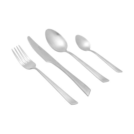 Estia Σετ Μαχαιροπίρουνα Edge Silver Ανοξείδωτο Ατσάλι 18/0 Mat 24 Τεμ.