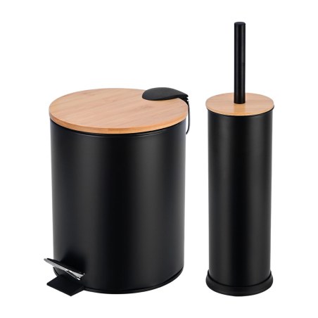 Estia Σετ Πιγκαλ & Χαρτοδοχειο 7Lt Bamboo Essentials Μαύρο