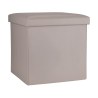 Estia Σκαμπό Cube Leather Με Αποθηκευτικό Χώρο Taupe